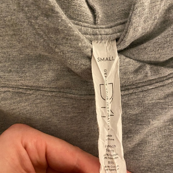 Define Your Inspiration (DYI) Gray Athletic Cropped Hoodie - Picture 3 of 3